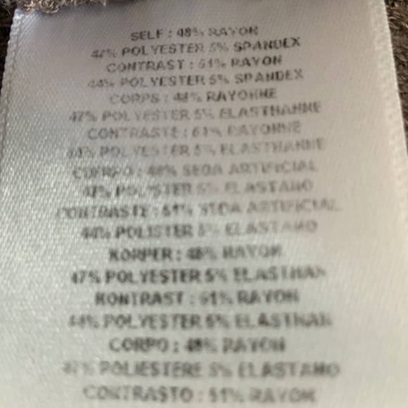 Anthropologie eri & ali Chocolate Brown Waffle Knit Tunic Hem V Neck Top SZ S - Picture 6 of 10